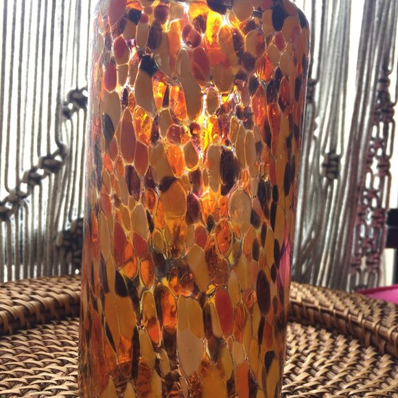 1-(VD) Vintage.Decor.70s. Speckled. Tortoise Shell.Blown Glass. - Picture 4 of 9